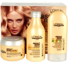 Kup Zestaw Ochrona włosów zniszczonych - L'Oreal Professionnel Absolut Repair (shampoo/250ml + cond/150ml + mask/200ml)