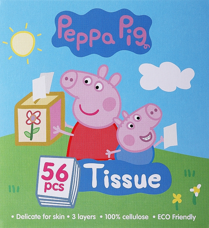 PRZECENA! Chusteczki higieniczne dla dzieci, 56 szt. - Peppa Pig Tissue * — Zdjęcie N1