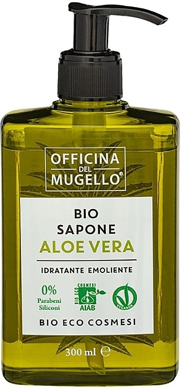 Organiczne mydło w płynie Aloe Vera - Officina Del Mugello Bio Hand Soap Aloe Vera — Zdjęcie N1