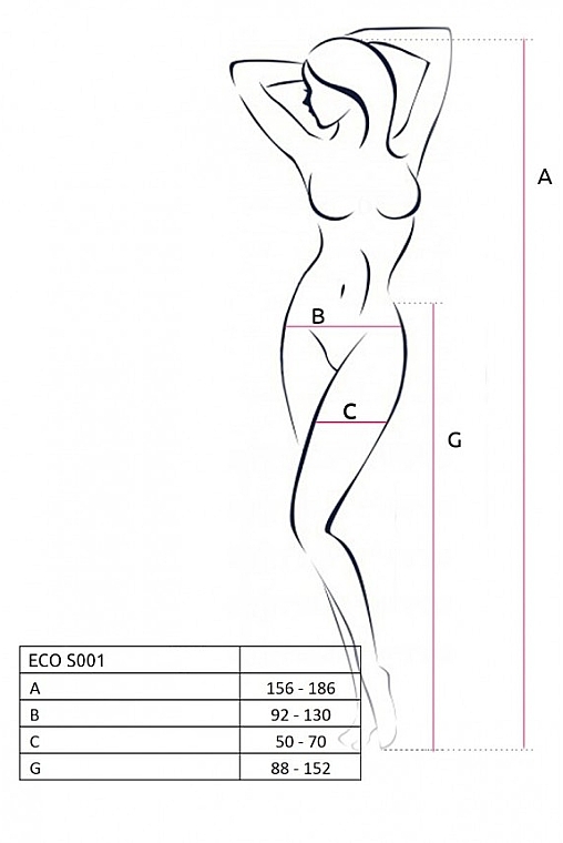 Body stocking erotyczny, ECO, BS011, czerwony - Passion — Zdjęcie N3