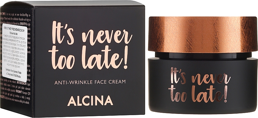 Przeciwzmarszczkowy krem do twarzy - Alcina It’s Never Too Late! Anti-Wrinkle Cream — Zdjęcie N1