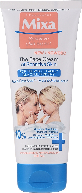 Krem do wrażliwej skóry twarzy dla całej rodziny - Mixa Sensitive Skin Expert Face Cream Of Sensative Skin