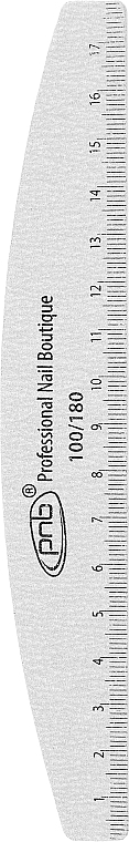 Pilnik do paznokci, półokrągły,100/180, szary - PNB — Zdjęcie N1