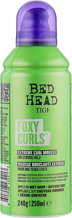 Mocna pianka do stylizacji kręconych włosów - Tigi Bed Head Foxy Curls Mousse