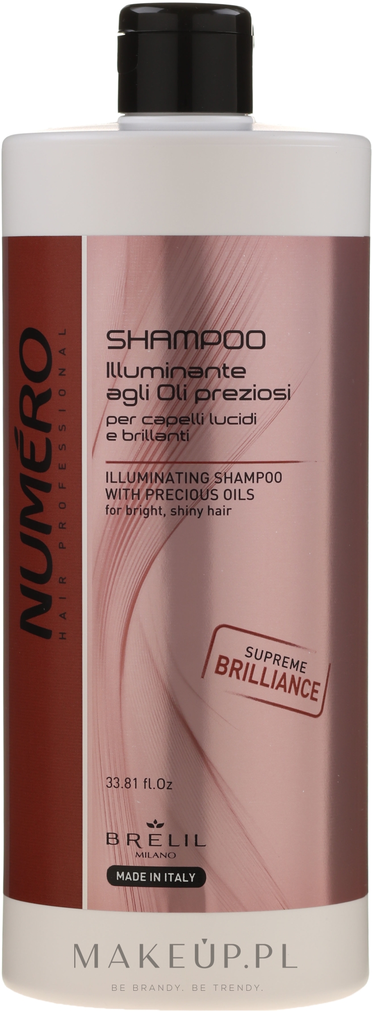 Szampon do włosów z olejem Macassar i keratyną - Brelil Numero Hair Professional Beauty Macassar Oil Shampoo — Zdjęcie 1000 ml