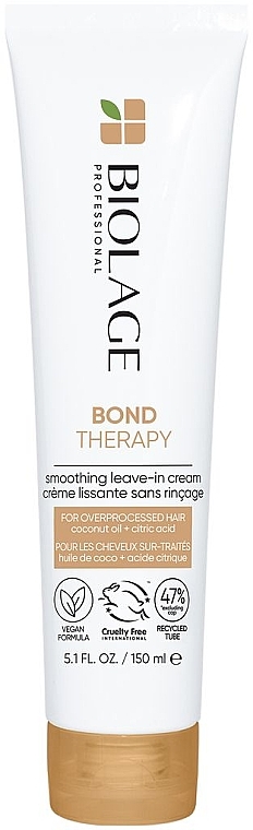 Wygładzający krem do włosów - Biolage Bond Therapy Smoothing Leave-In Cream — Zdjęcie N1