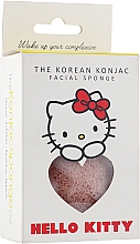 Gąbka - The Konjac Sponge Company Facial Sponge and Hook Hello Kitty Pink Clay — Zdjęcie N2