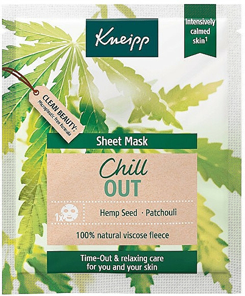 Łagodząca maska w płachcie do twarzy - Kneipp Chill Out Sheet Mask — Zdjęcie N1