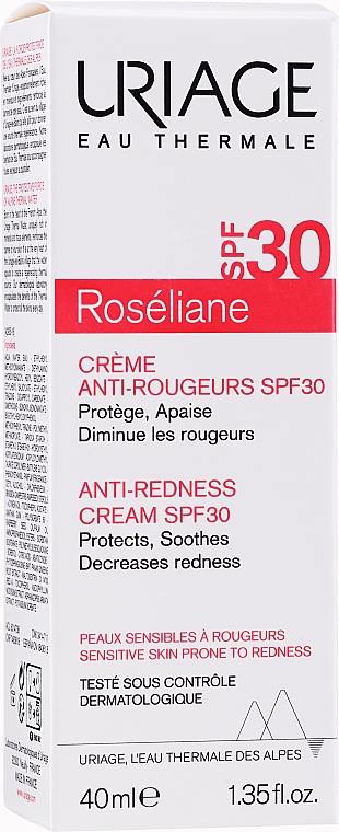 Krem na zaczerwienienia do twarzy SPF 30 - Uriage Roséliane Anti-Redness Cream — Zdjęcie N2