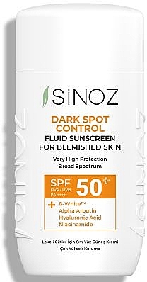 Fluid przeciwsłoneczny do twarzy - Sinoz Dark Spot Control Fluid Sunscreen SPF50+ / PA++++ — Zdjęcie N1