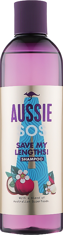 Szampon do włosów zniszczonych - Aussie SOS Save My Lengths! Shampoo