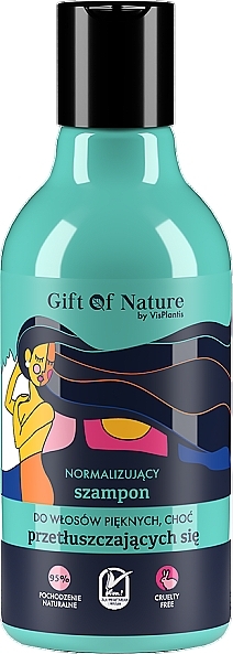 Normalizujący szampon do włosów przetłuszczających się - Vis Plantis Gift of Nature