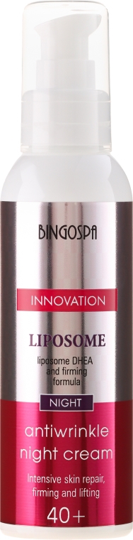 Liposomowy krem przeciwzmarszczkowy pod oczy na noc 40+ - BingoSpa Liposome Antiwrinkle Eye Night Cream — Zdjęcie N2