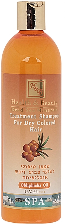 Pielęgnacyjny szampon do suchych i farbowanych włosów z olejkiem z rokitnika - Health And Beauty Obliphicha Treatment Shampoo for Dry Colored Hair