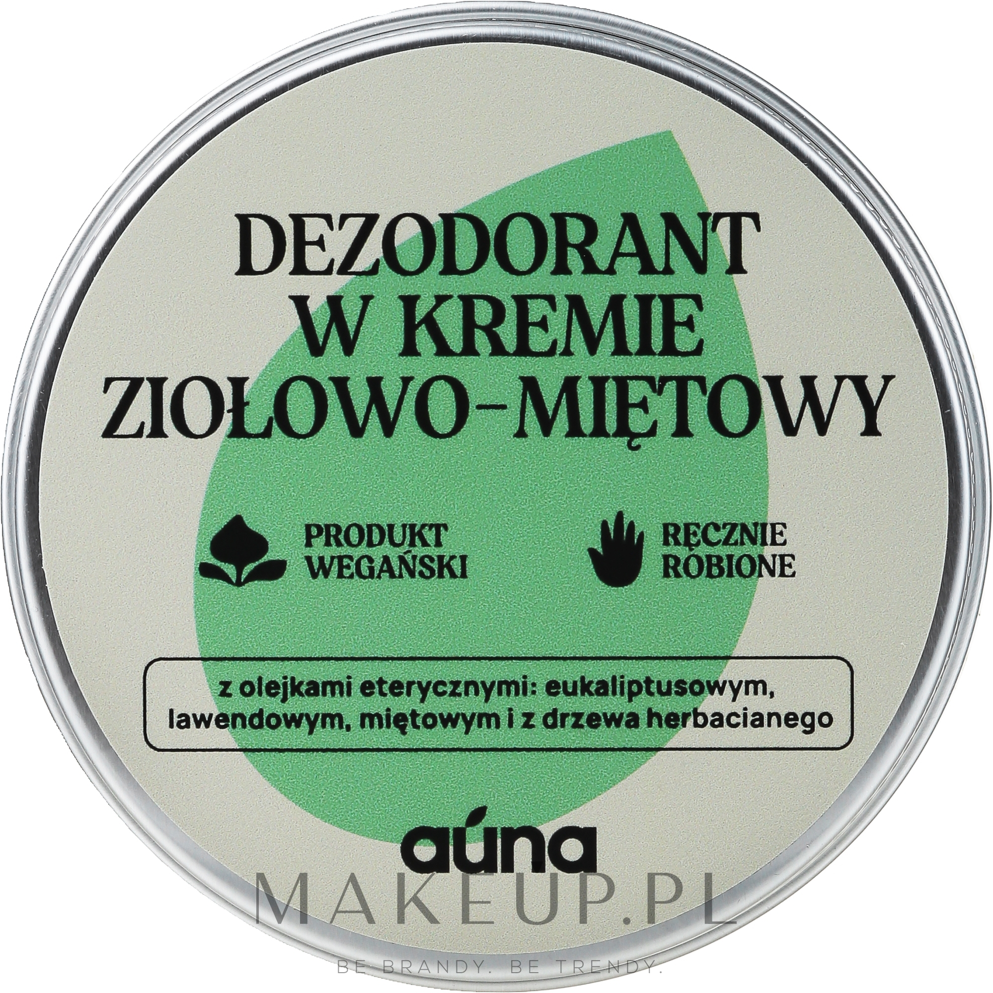 Naturalny dezodorant w kremie Mięta - Auna Natural Deodorant In Cream — Zdjęcie 60 ml