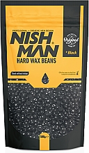 Wosk do depilacji - Nishman Hard Wax Beans Black — Zdjęcie N1