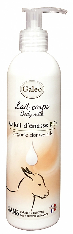 Zestaw - Galeo Organic Donkey Milk Scincare Set (sh/gel 250 ml + b/milk 250 ml + h/cr 75 ml) — Zdjęcie N4