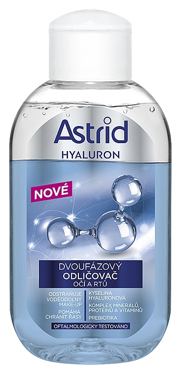 Dwufazowy płyn do demakijażu oczu i ust - Astrid Hyaluron Two-phase Eye & Lip Makeup Remover — Zdjęcie N2