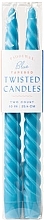 Kup Świeca skręcana 25,4 cm - Paddywax Tapered Twisted Candles Blue