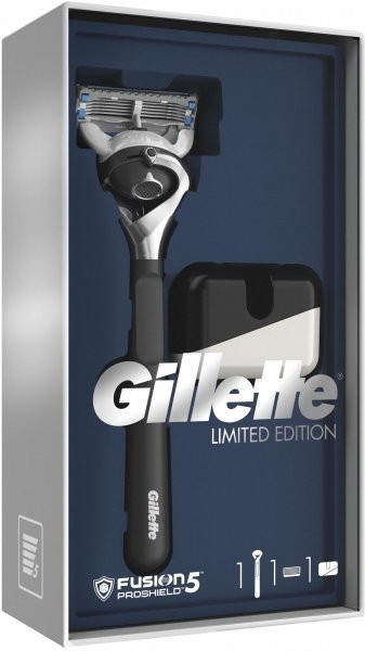 Limitowany zestaw do golenia dla mężczyzn - Gillette Fusion5 ProShield Chill (razor + etui) — Zdjęcie N1