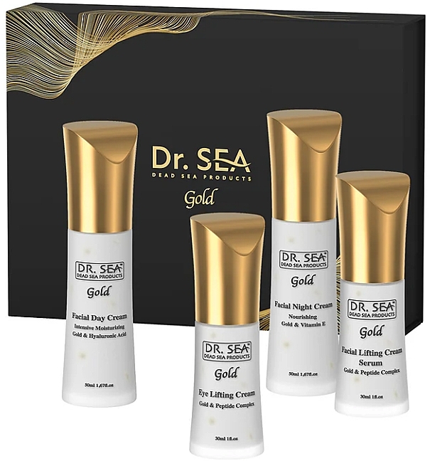 Zestaw - Dr.Sea Gift Gold Box Rejuvenation & Ultra (d/cr/50ml + n/cr/50ml + ser/30ml + eye/ser/30ml) — Zdjęcie N1