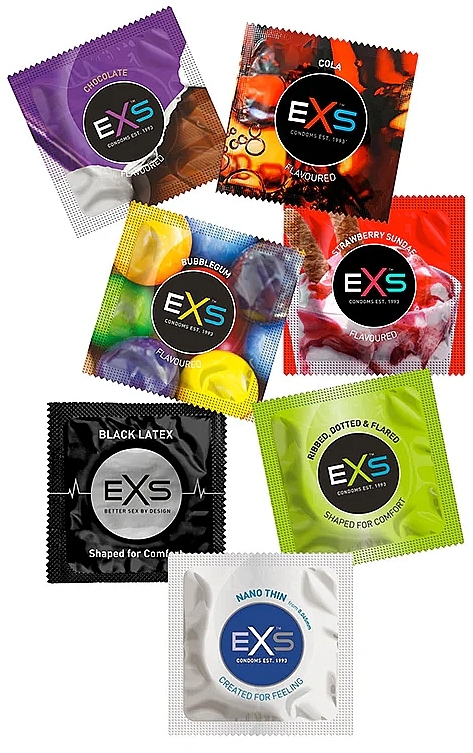 Prezerwatywy - EXS Mixed Flavour Condoms — Zdjęcie N3
