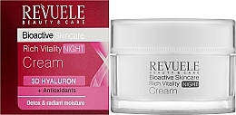 Bogaty krem do twarzy na noc - Revuele Bioactive Skincare 3D Hyaluron Rich Vitality Night Cream — Zdjęcie N2