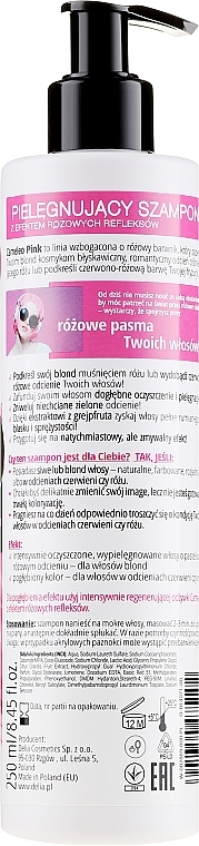 PRZECENA! Pielęgnujący szampon z efektem różowych refleksów - Delia Cameleo Pink Effect * — Zdjęcie N2