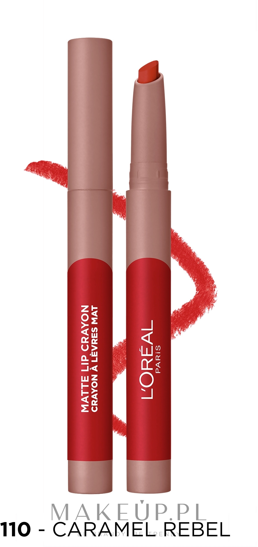 Matowa szminka do ust - L'Oréal Paris Infaillible Matte Lip Crayon — Zdjęcie 110 - Caramel Rebel