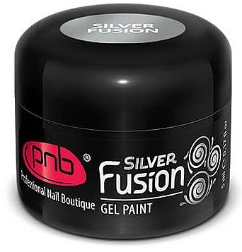 Metaliczny lakier do paznokci - PNB Gel Paint Silver Fusion UV/LED