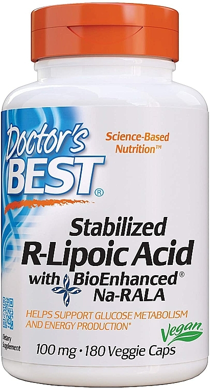 Stabilizowany kwas R-liponowy 100 mg w kapsułkach - Doctor's Best — Zdjęcie N4