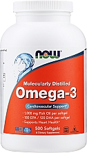 Kapsułki Omega-3 1000 mg - Now Foods Omega-3 Molecularly Distilled 180 EPA/120 DHA — Zdjęcie N7