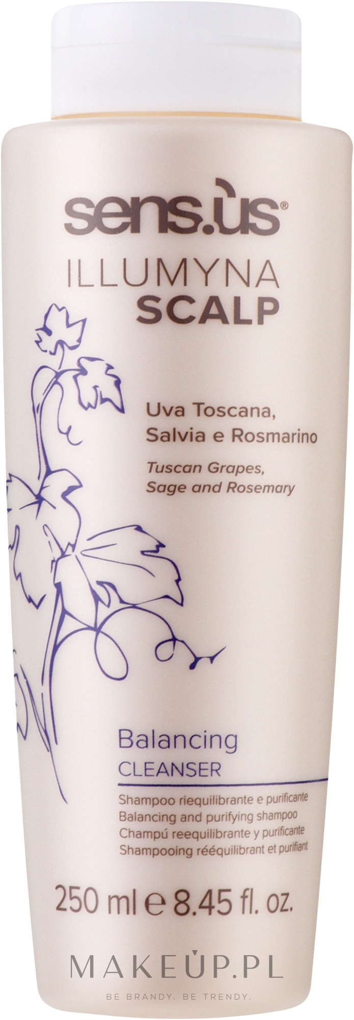 Szampon oczyszczający do włosów - Sensus Illumyna Scalp Balancing Cleanser Balancing and Purifying Shampoo — Zdjęcie 250 ml