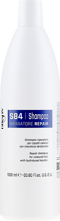 Naprawczy szampon do włosów farbowanych z keratyną - Dikson S84 Repair Shampoo For Coloured Hair With Hydrolysed Keatin — Zdjęcie N1