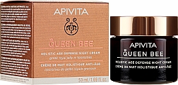 Przeciwstarzeniowy krem do twarzy na noc - Apivita Queen Bee Holistic Age Defense Night Cream — Zdjęcie N1