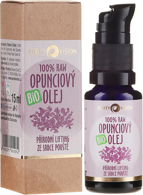 Organiczny olej opuncjowy - Purity Vision 100% Raw Bio Oil — Zdjęcie N1