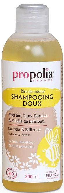 Łagodny szampon do włosów - Propolia Organic Honey & Bamboo Gentle Shampoo — Zdjęcie N3