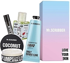 Zestaw - Mr.Scrubber Sweet Coconut (lip/balm/5g + lip/scrub/50ml + h/cr/50ml + sanitizer/30ml) — Zdjęcie N1