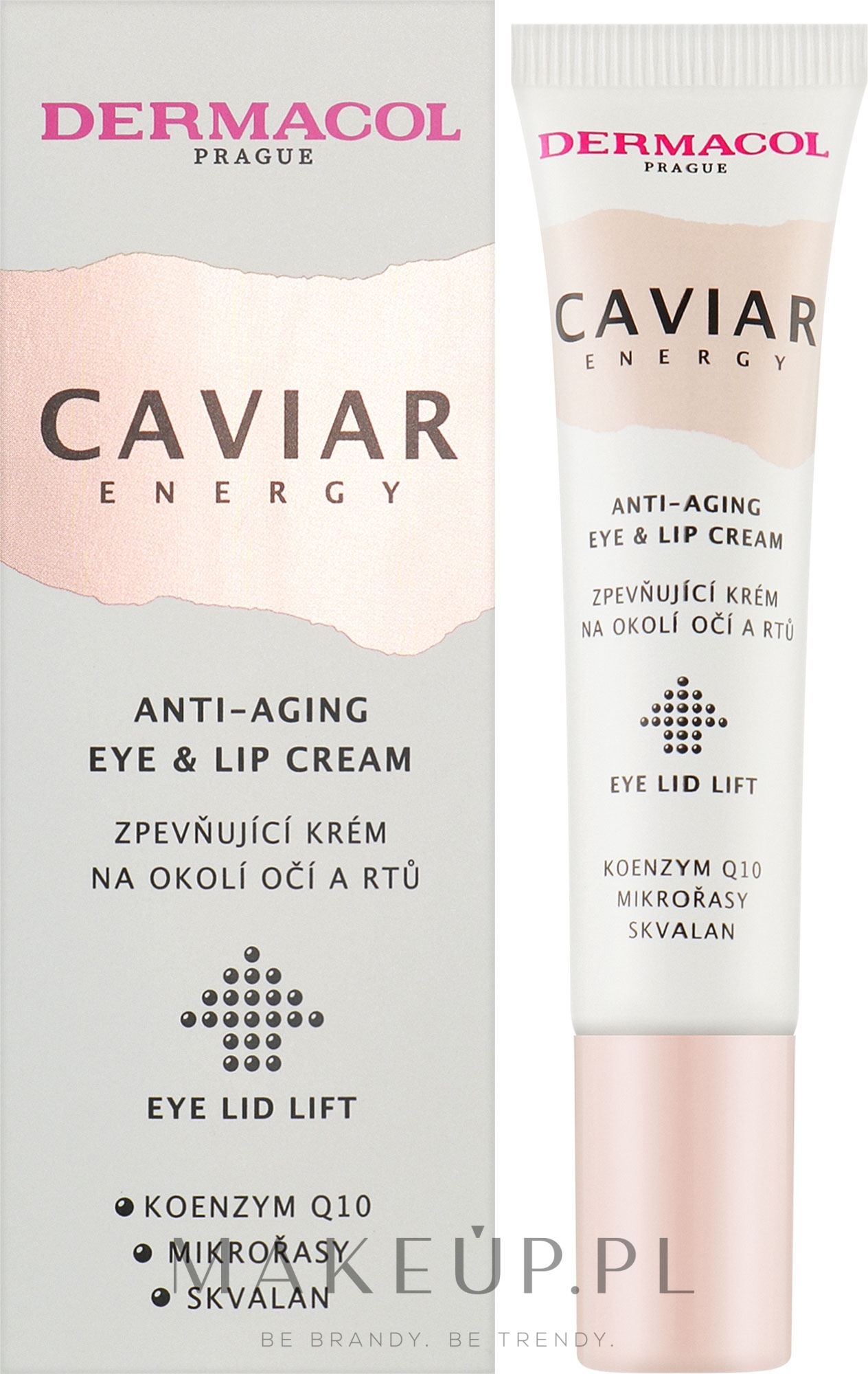 Krem przeciwzmarszczkowy pod oczy i do okolic ust - Dermacol Caviar Energy Eye and Lip Cream Firming Cream — Zdjęcie 15 ml