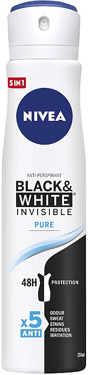 Antyperspirant w sprayu - NIVEA Black & White Invisible Pure Fashion Edition 48H Protection — Zdjęcie N2