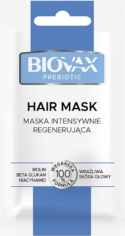 PREZENT! Maska intensywnie regenerująca - Biovax Prebiotic Mask Intensively Travel Size — Zdjęcie N1