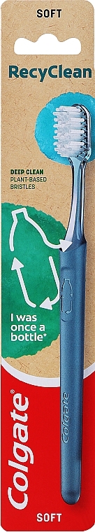 Szczoteczka do zębów z recyklingu, niebieska - Colgate RecyClean Soft — Zdjęcie N1