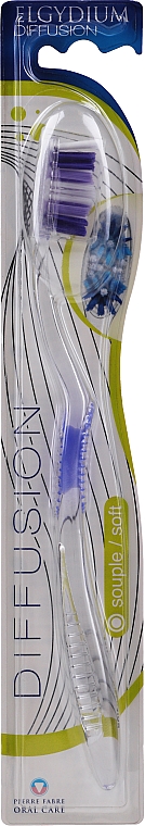 Szczoteczka do zębów, miękka, fioletowa - Elgydium Diffusion Soft Toothbrush — фото N1