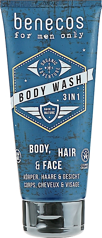 Żel 3 w 1 do ciała, twarzy i włosów dla mężczyzn - Benecos For Men Only Body Wash 3in1 — Zdjęcie N1