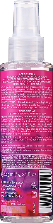 Mgiełka do pościeli i sypialni Afrodyzjak - Allvernum Aphrodisiac Mist — Zdjęcie N2