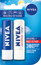 Kup Pielęgnujące pomadki do ust duopack - NIVEA Duo Original+Med Repair Lip Balm
