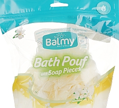 Kup Myjka podróżna z kostkami mydła o zapachu jaśminu - Balmy Naturel Bath Pouf With Saop Pieces