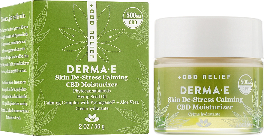 Krem nawilżający do skóry wrażliwej - Derma E Skin De-Stress Calming CBD Moisturizer — Zdjęcie N2