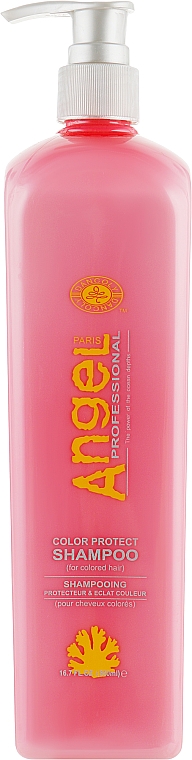 Szampon do włosów farbowanych, Ochrona koloru - Angel Professional Paris Color Protect Shampoo