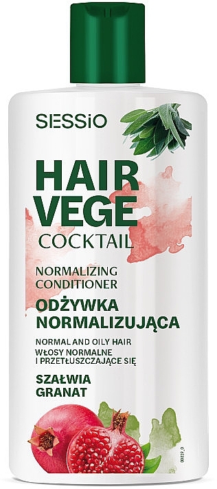 Normalizująca odżywka do włosów Szałwia i granat - Sessio Hair Vege Cocktail Normalizing Conditioner — Zdjęcie N1